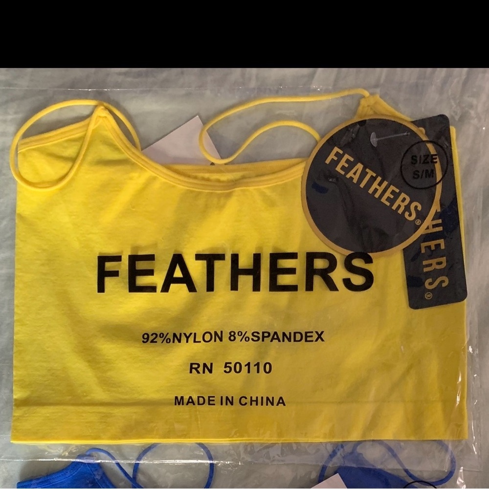 BNWOT FEATHERS Women’s Yellow Crop Top